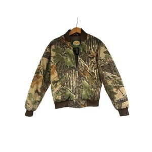 cabelas outdoor gear premier northern goose down coat Realtree Camo kids large